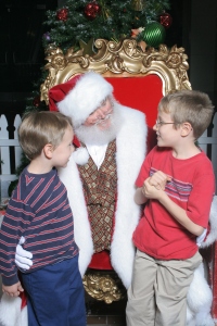The boys and Santa